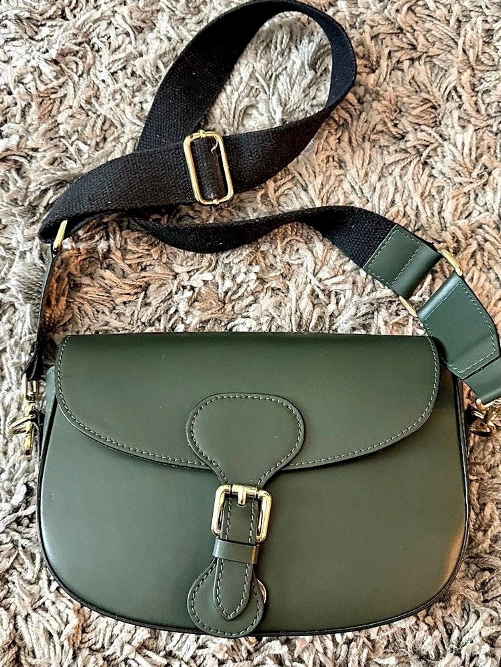 Valentina Fiore Green Crossbody Bag